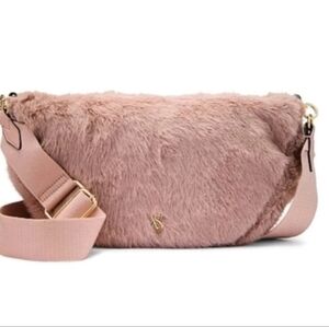 Brand New Victoria's Secret Pink Faux Fur Crossbody Bag